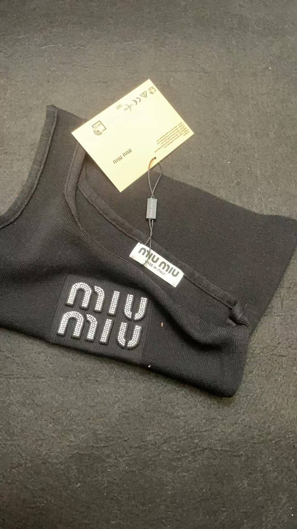 ITALY Women Ribbed jersey top Miu Miu tank tops