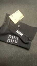ITALY Women Ribbed jersey top Miu Miu tank tops