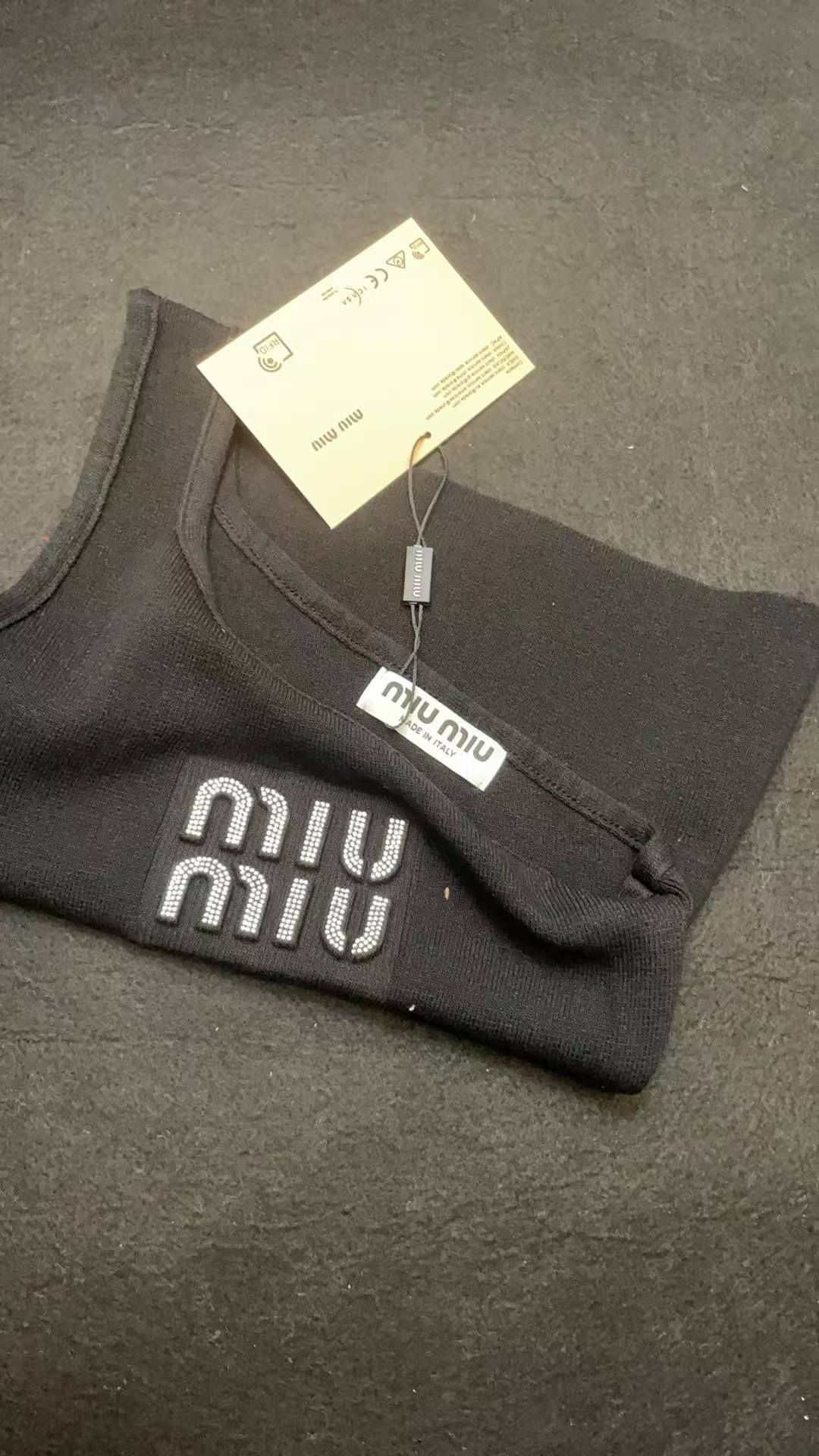 ITALY Women Ribbed jersey top Miu Miu tank tops