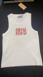 Miu Miu Women's Ribbed Jersey Tank Top