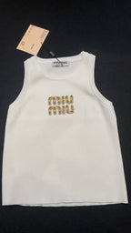 Miu Miu Women's Ribbed Jersey Tank Top