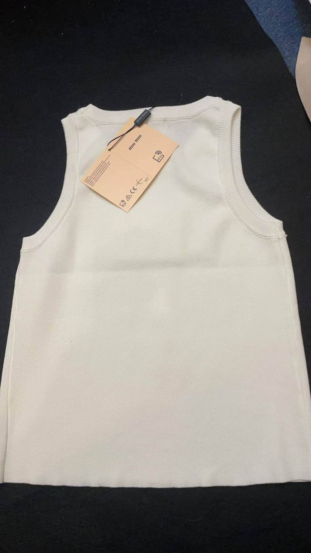 Miu Miu Women's Ribbed Jersey Tank Top