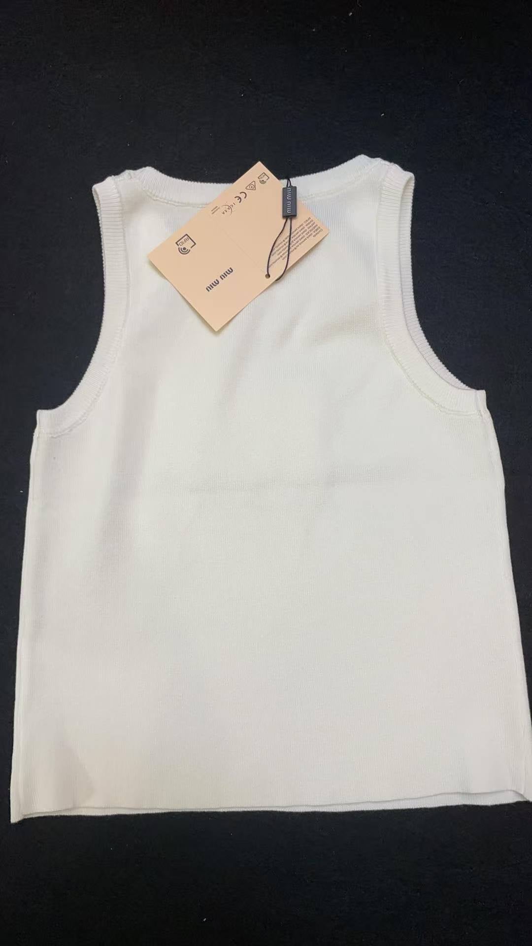 Miu Miu Women's Ribbed Jersey Tank Top
