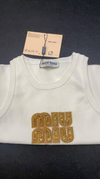 Miu Miu Women's Ribbed Jersey Tank Top