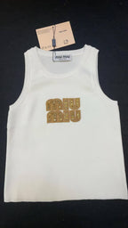Miu Miu Women's Ribbed Jersey Tank Top