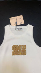 Miu Miu Women's Ribbed Jersey Tank Top