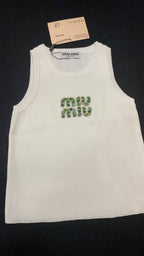 Miu Miu Women's Ribbed Jersey Tank Top