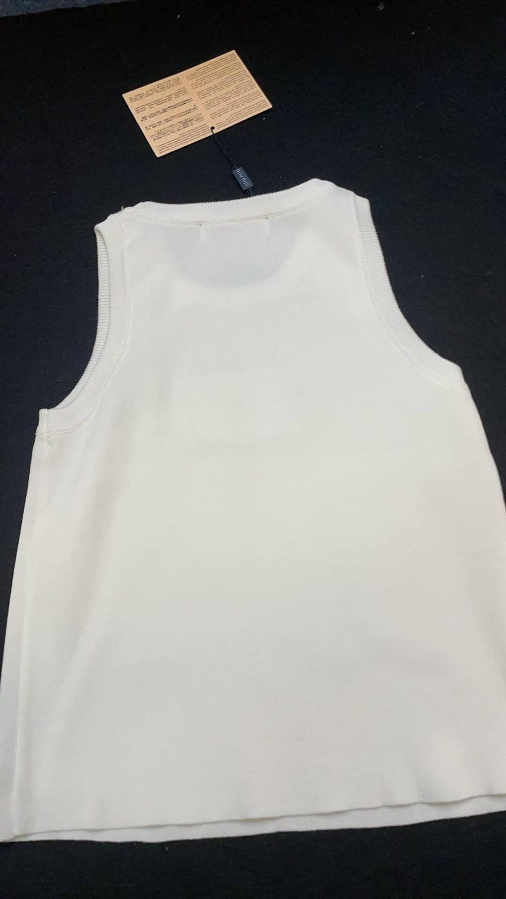 Miu Miu Women's Ribbed Jersey Tank Top