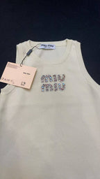 ITALY Women Ribbed jersey top Miu Miu tank tops