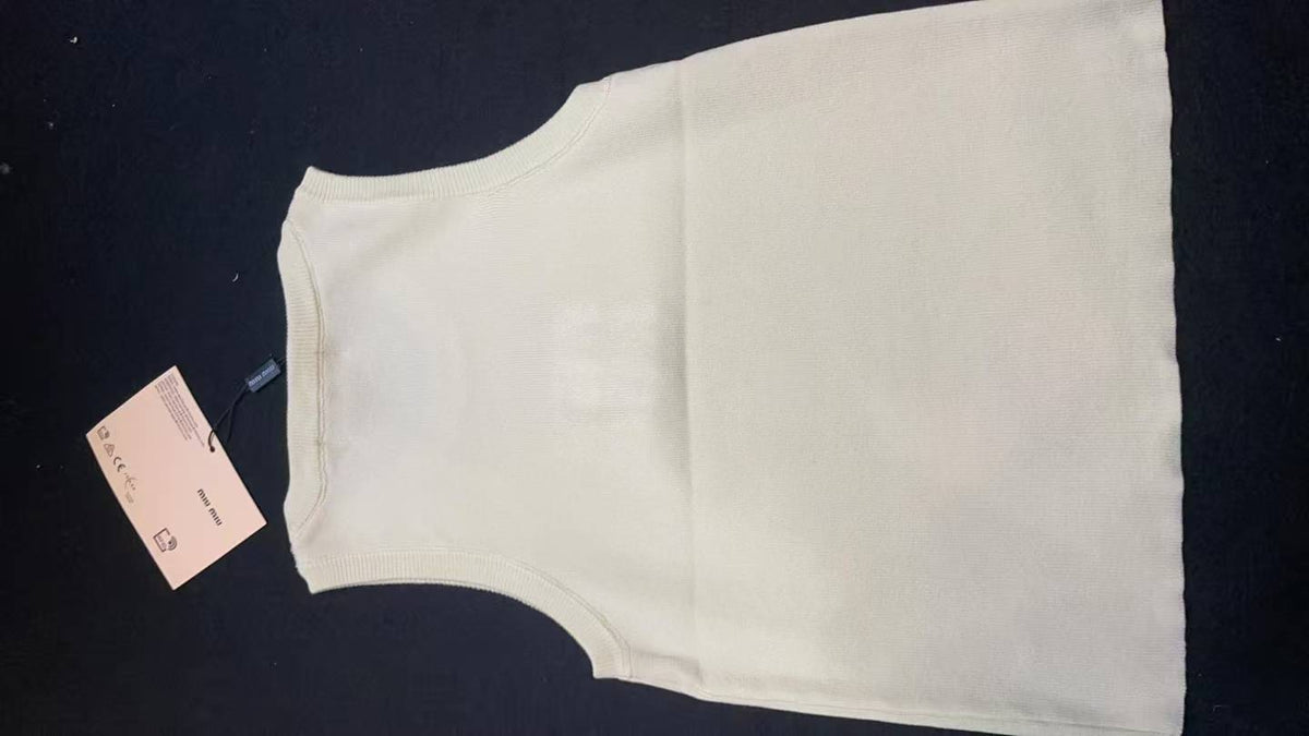 Miu Miu Women's Ribbed Jersey Tank Top