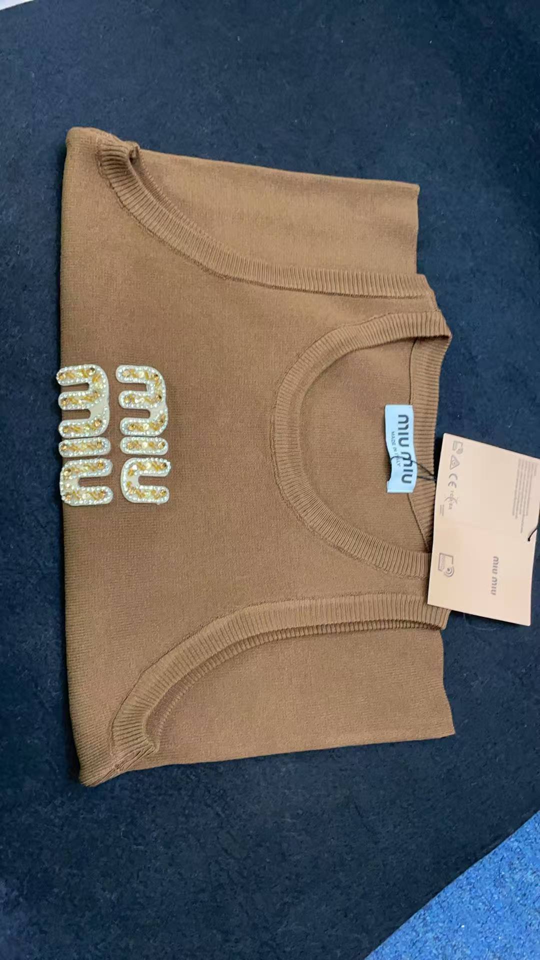ITALY Women Ribbed jersey top Miu Miu tank tops