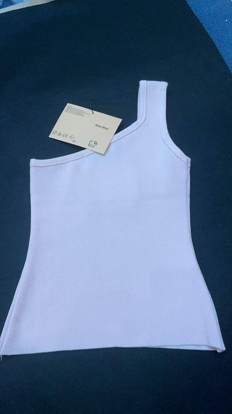 ITALY Women Ribbed jersey top Miu Miu tank tops
