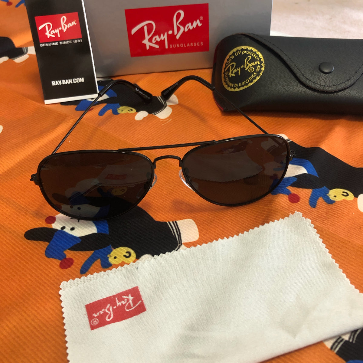 Ray-Ban RB3025 Aviator Black Polarized Sunglasses, 58mm