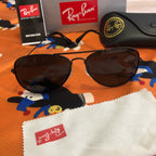 Ray-Ban RB3025 Aviator Black Polarized Sunglasses, 58mm