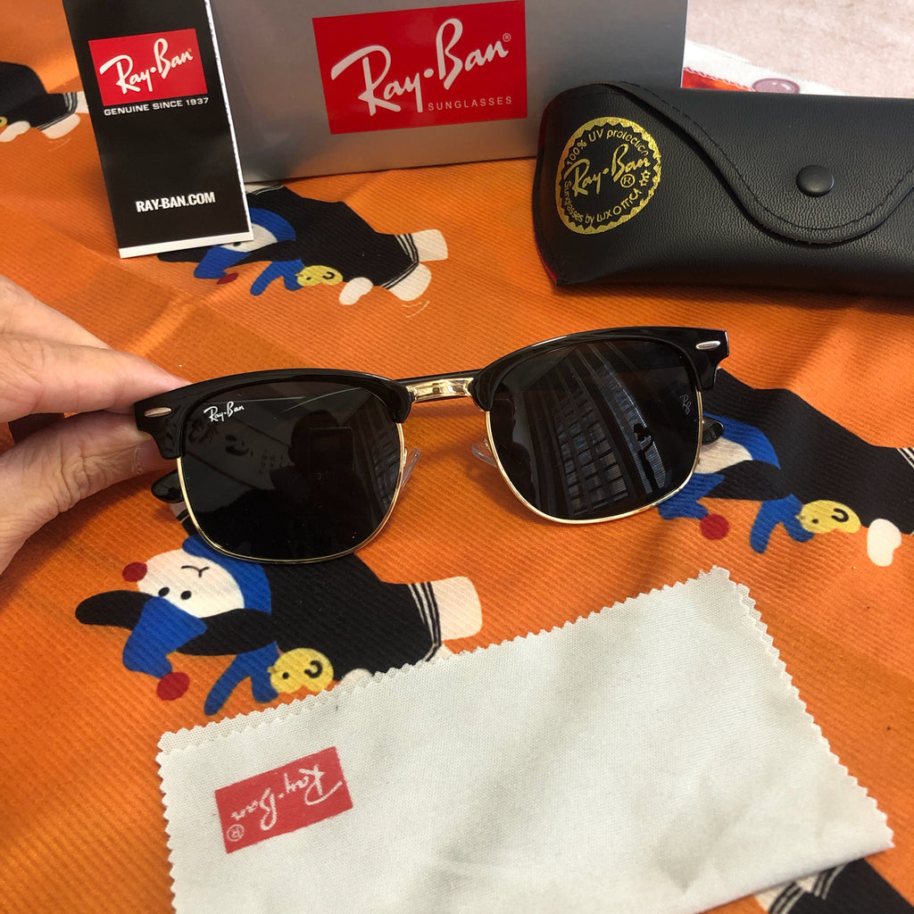 Ray-Ban RB3016 Black Sunglasses, Gray Glass Lenses, 51mm