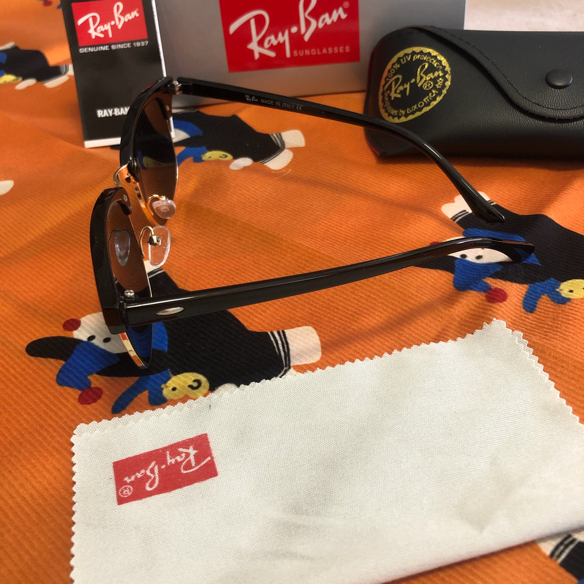 Ray-Ban RB3016 Black Sunglasses, Gray Glass Lenses, 51mm
