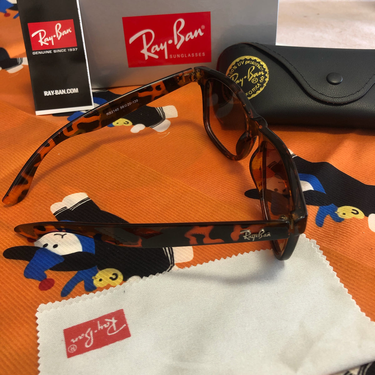 Ray-Ban RB2140 Wayfarer Tortoise Sunglasses, 50mm