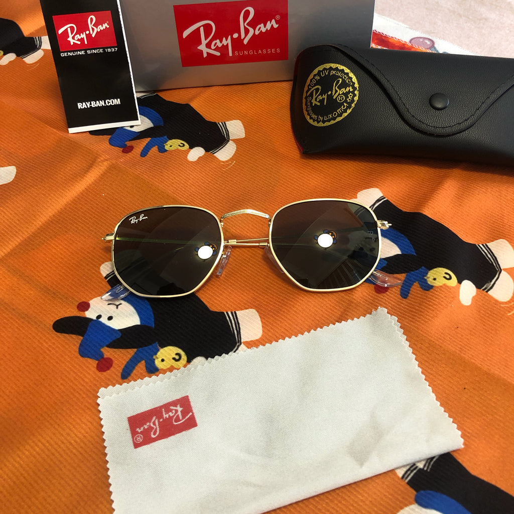 Ray-Ban RB3548N Gold-Tone Rounded Square Sunglasses
