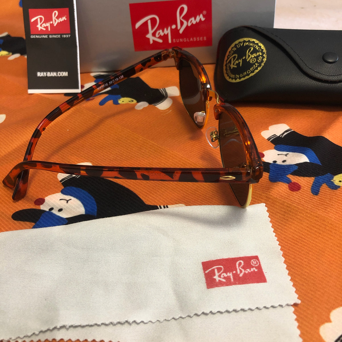 Ray-Ban RB3016 Clubmaster Sunglasses, 52mm