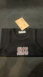 ITALY Women Ribbed jersey top Miu Miu tank tops