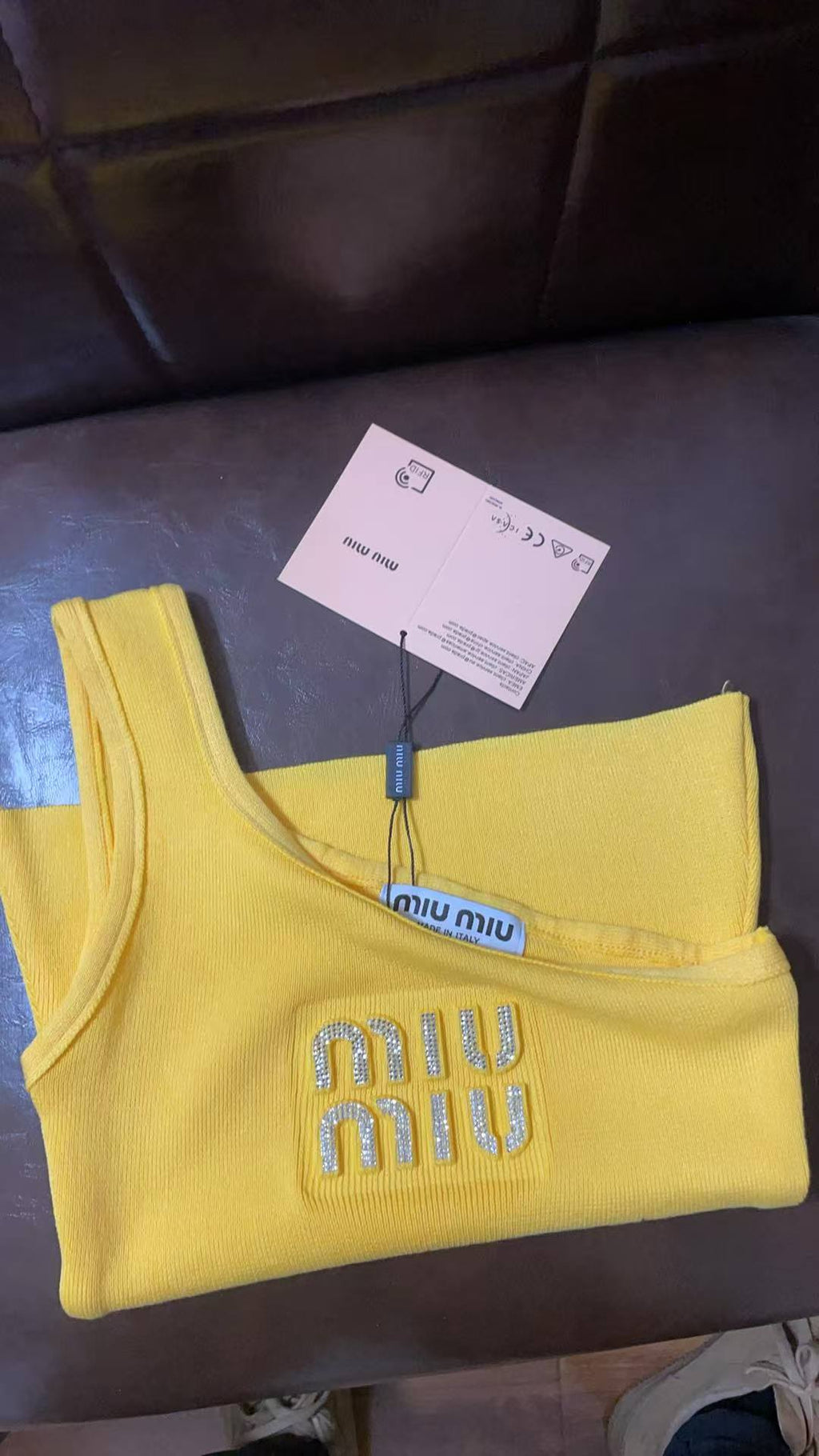 ITALY Women Ribbed jersey top Miu Miu tank tops