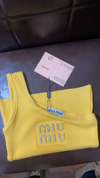 ITALY Women Ribbed jersey top Miu Miu tank tops