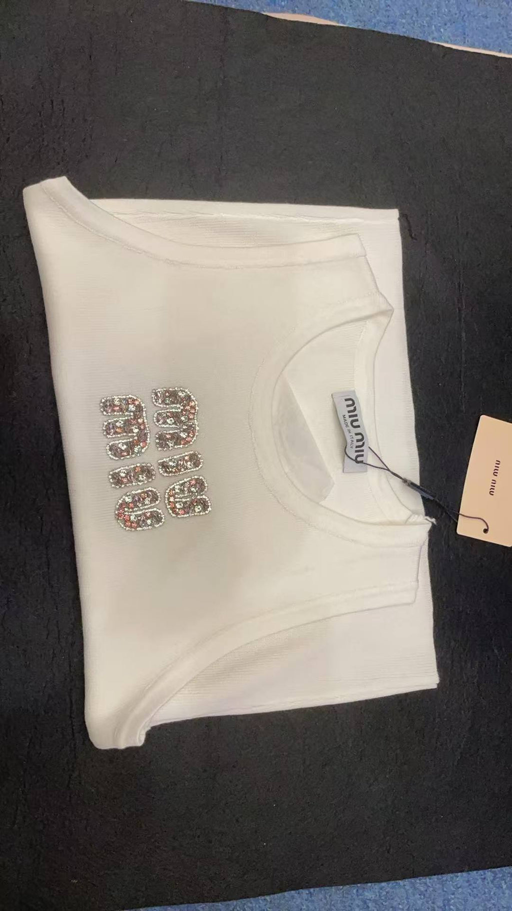 Miu Miu Women's Ribbed Jersey Tank Top