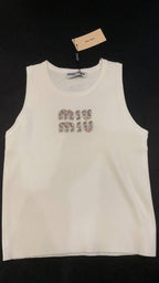 Miu Miu Women's Ribbed Jersey Tank Top